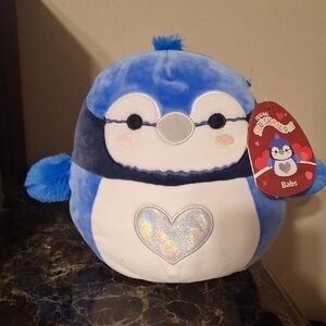 Blue and White Squishmallow Plush Toy